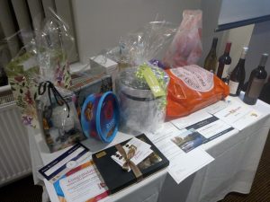 Raffle from charity quiz