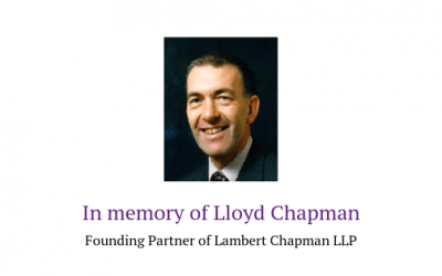 In memory of Lloyd Chapman